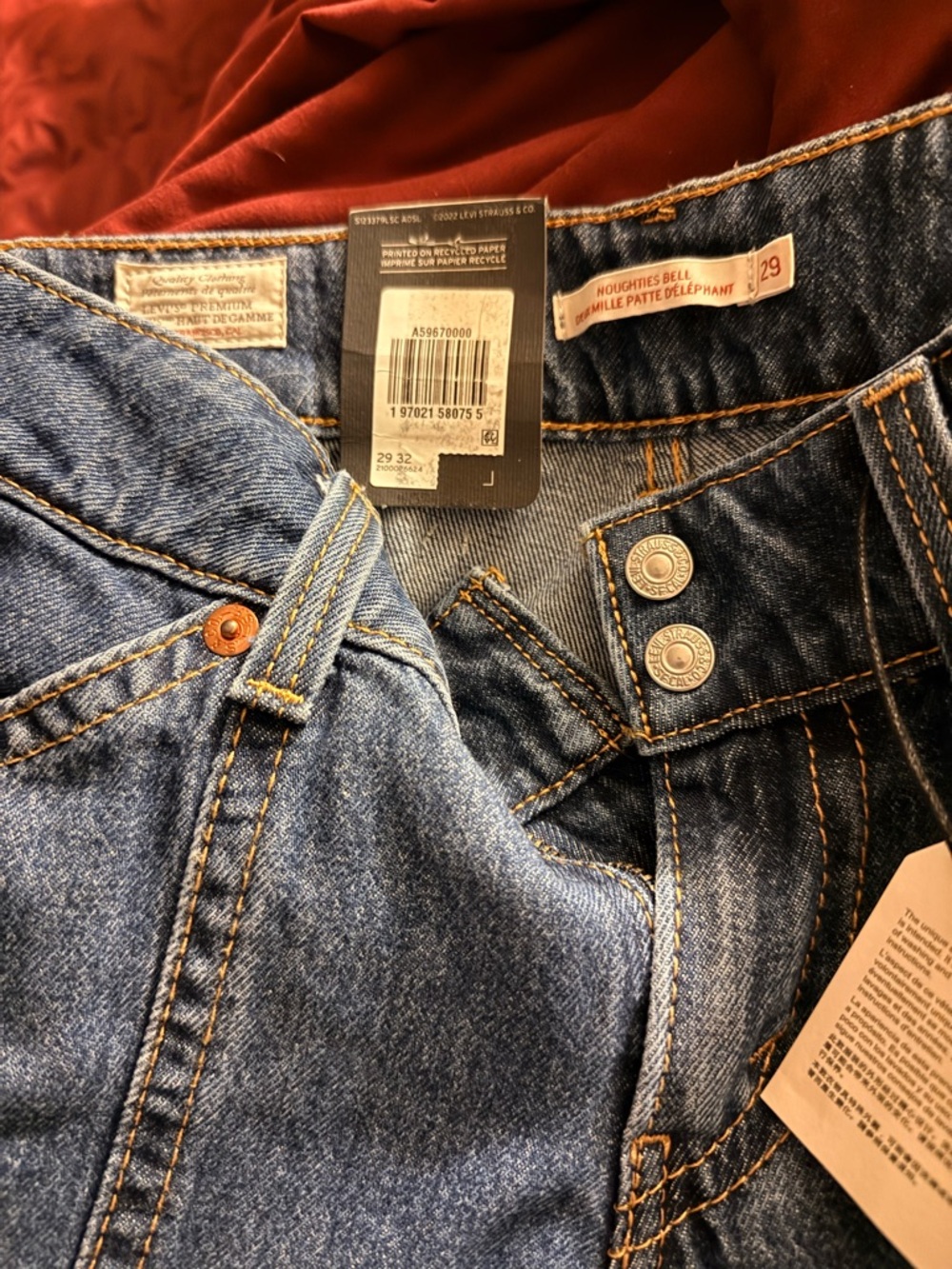 Levi's Blue Relaxed Fit women’s Jeans with Bell Button Fly